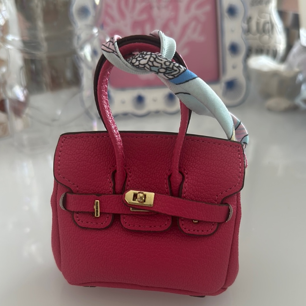Elegant mini Pink Handbag bag charm
